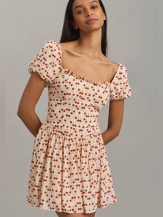 Reformation Dresses & Skirts - Reformation Mini Dress with Red Cherry Print